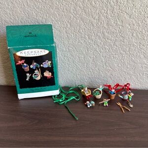 Hallmark Keepsake Ornament Flowerpot Dated‎ 1993 Six Mice Garden